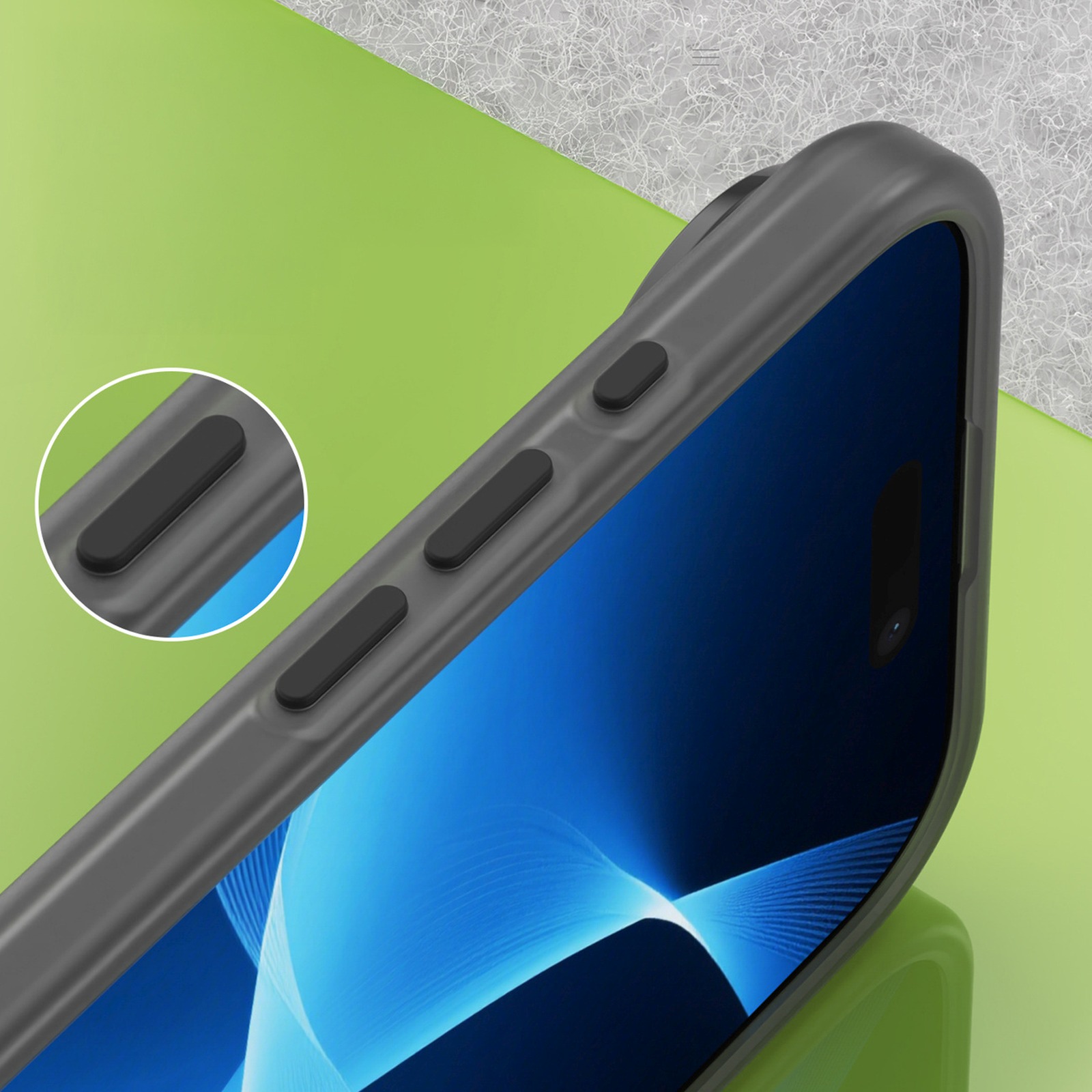 Dėklas "iphone 17 Air" Magnetinis Abrazyvinis "magsafe" - Matinis Juodas