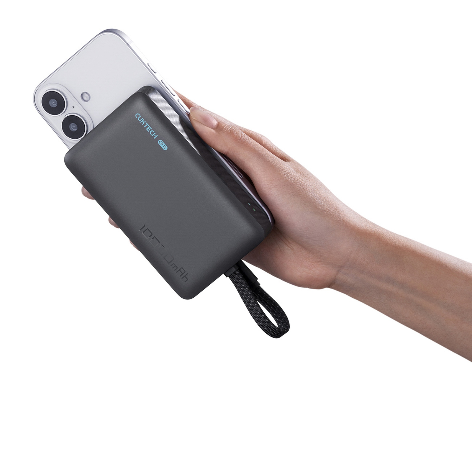 Magnetinis 10000 Mah Usb-c Maitinimo Blokas Su Integruotu Usb-c Kabeliu Magsafe - Juodas
