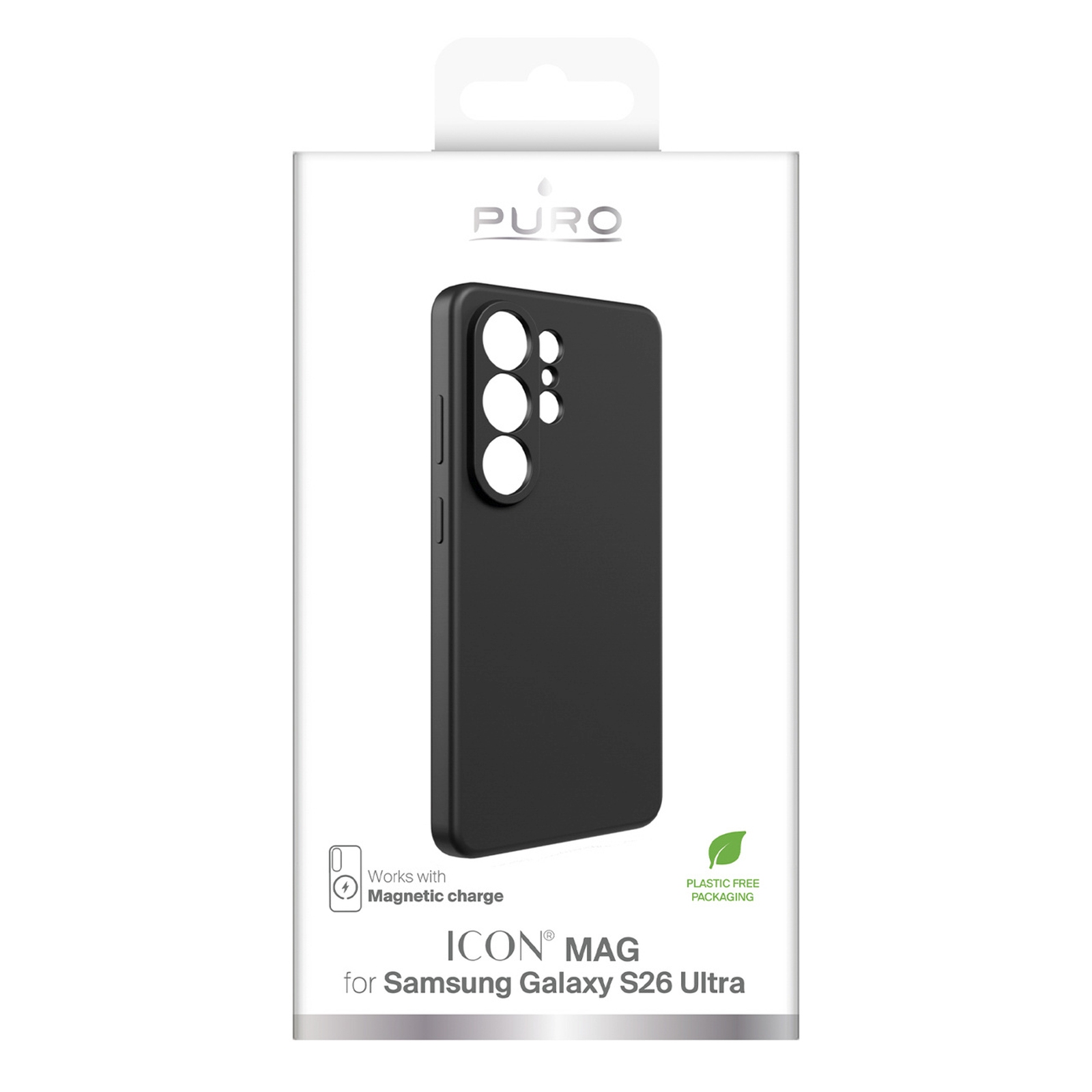 Silikoninė įmautė "samsung Galaxy S26 Ultra Icon Mag Magsafe" - Juoda