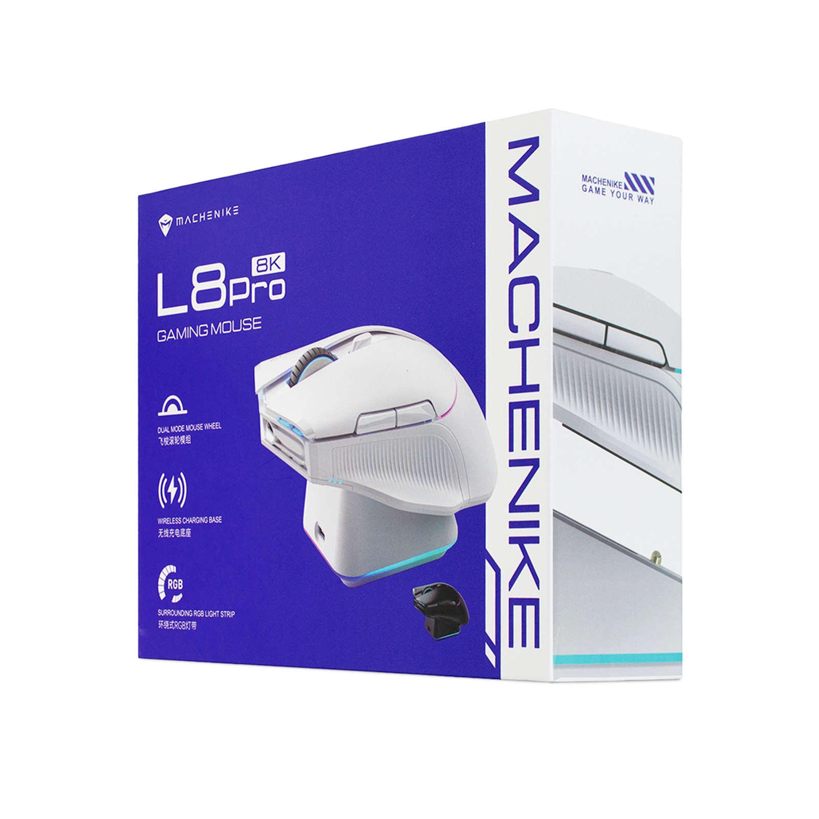Belaidė žaidimų Pelė Su įkrovimo Stotele "l8 Pro" - Juoda