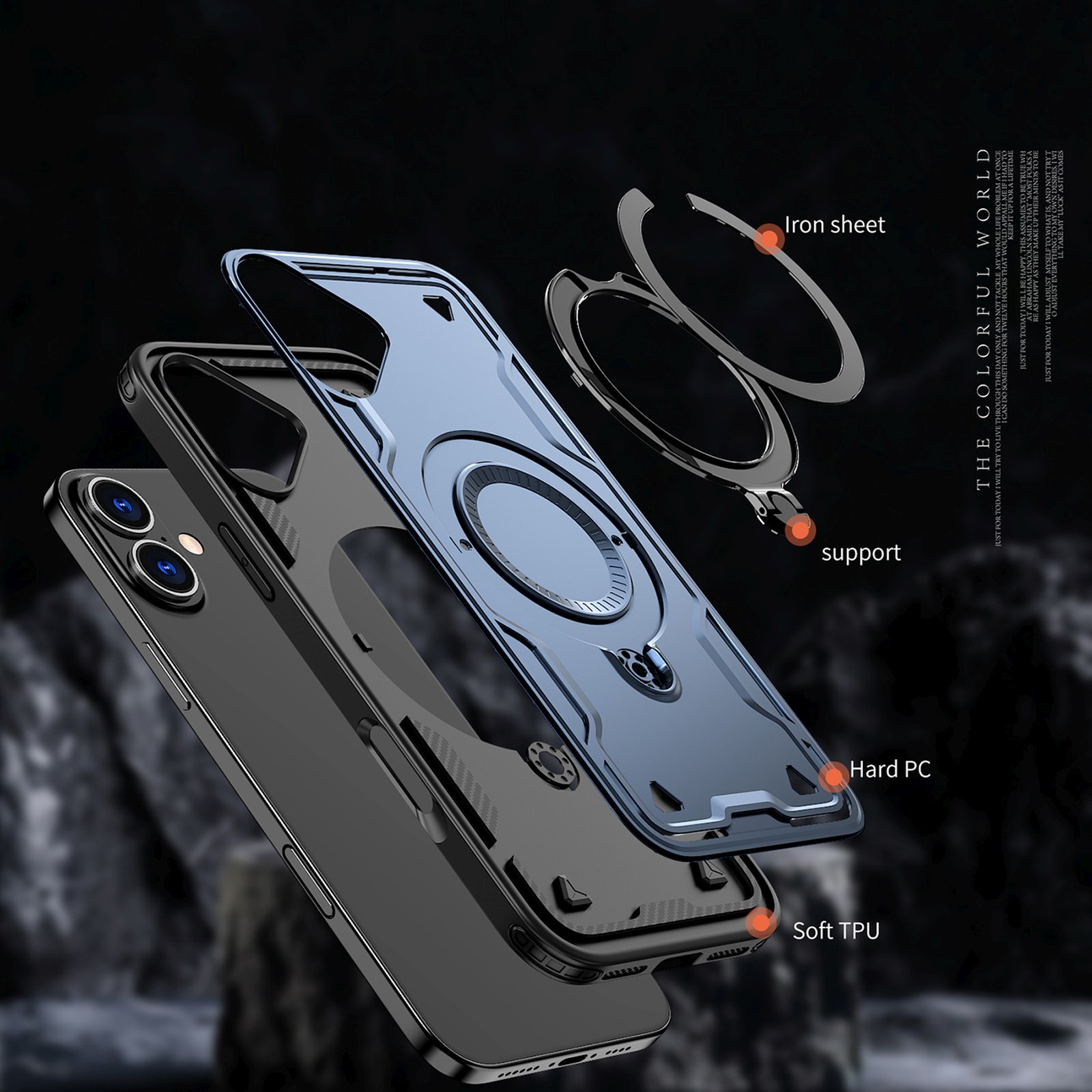 Dėklas "iphone 16 Hybrid Armor Trendy Magsafe" - Mėlynas
