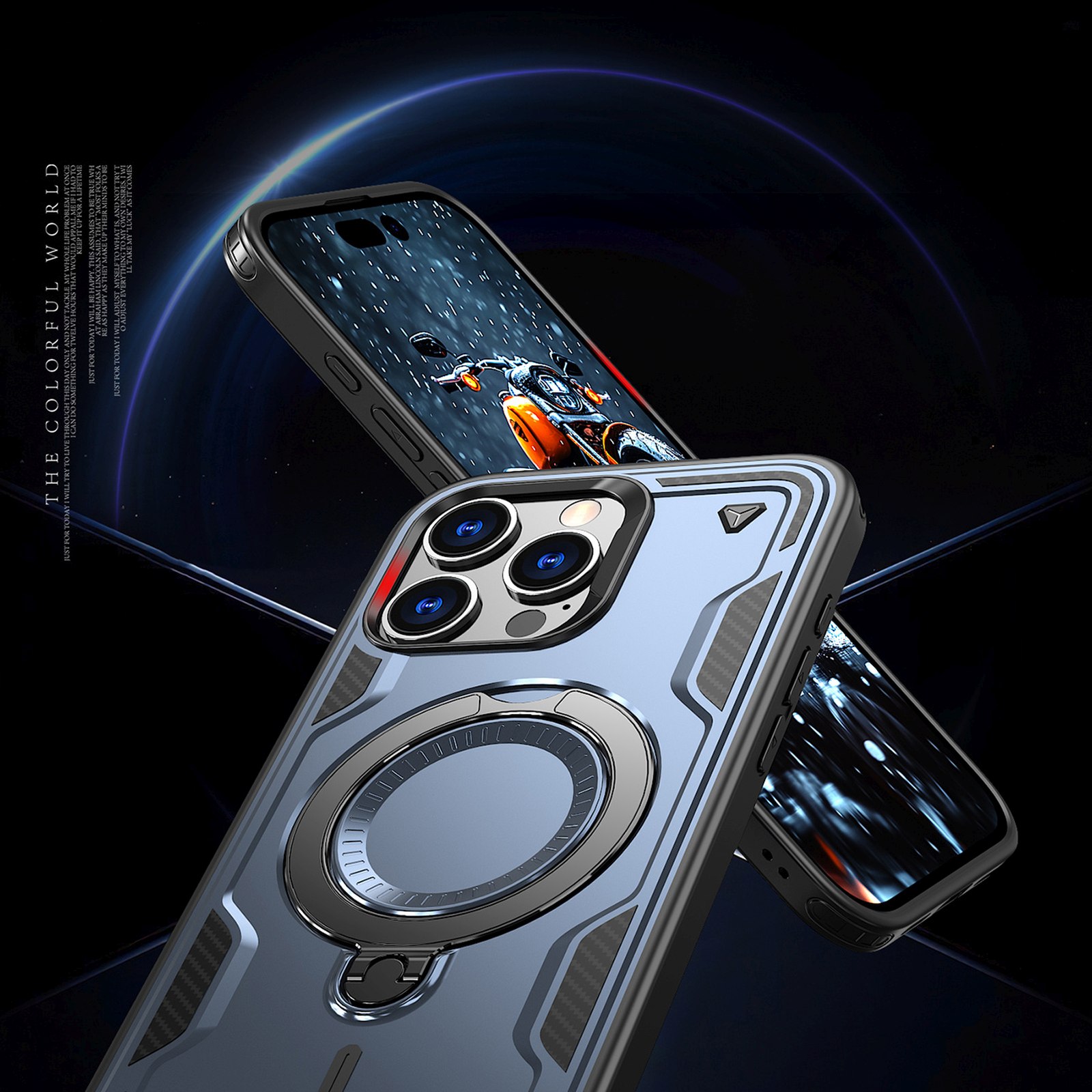 Dėklas "iphone 16 Pro Max Hybrid Armor Trendy" Su "magsafe" - Mėlynas