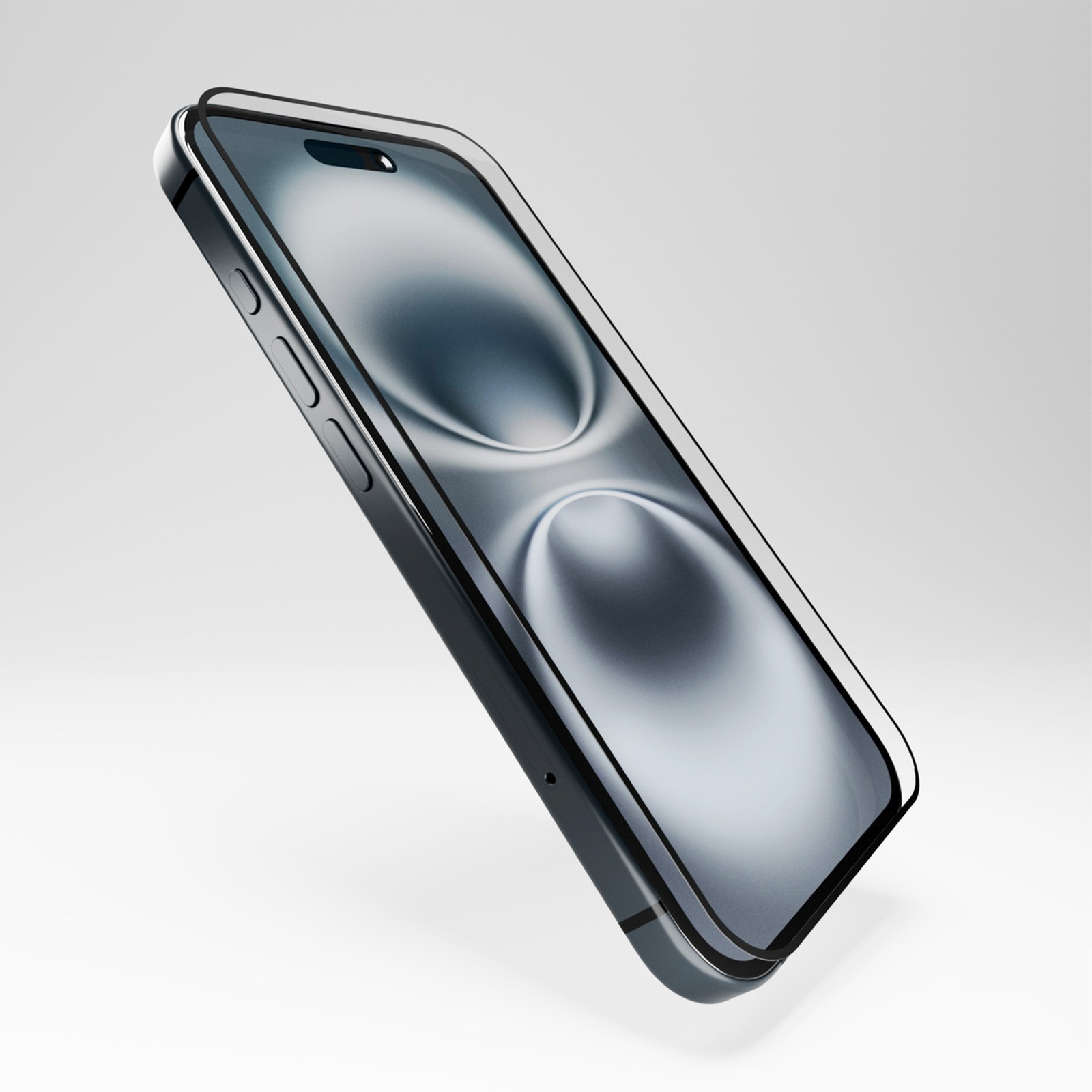 Hibridinis Stiklas Su Juodu Rėmeliu, Skirtas "iphone 16 Plus" / "iphone 15 Pro Max" / "iphone 15 Plus" Lankstus Stiklas D3o