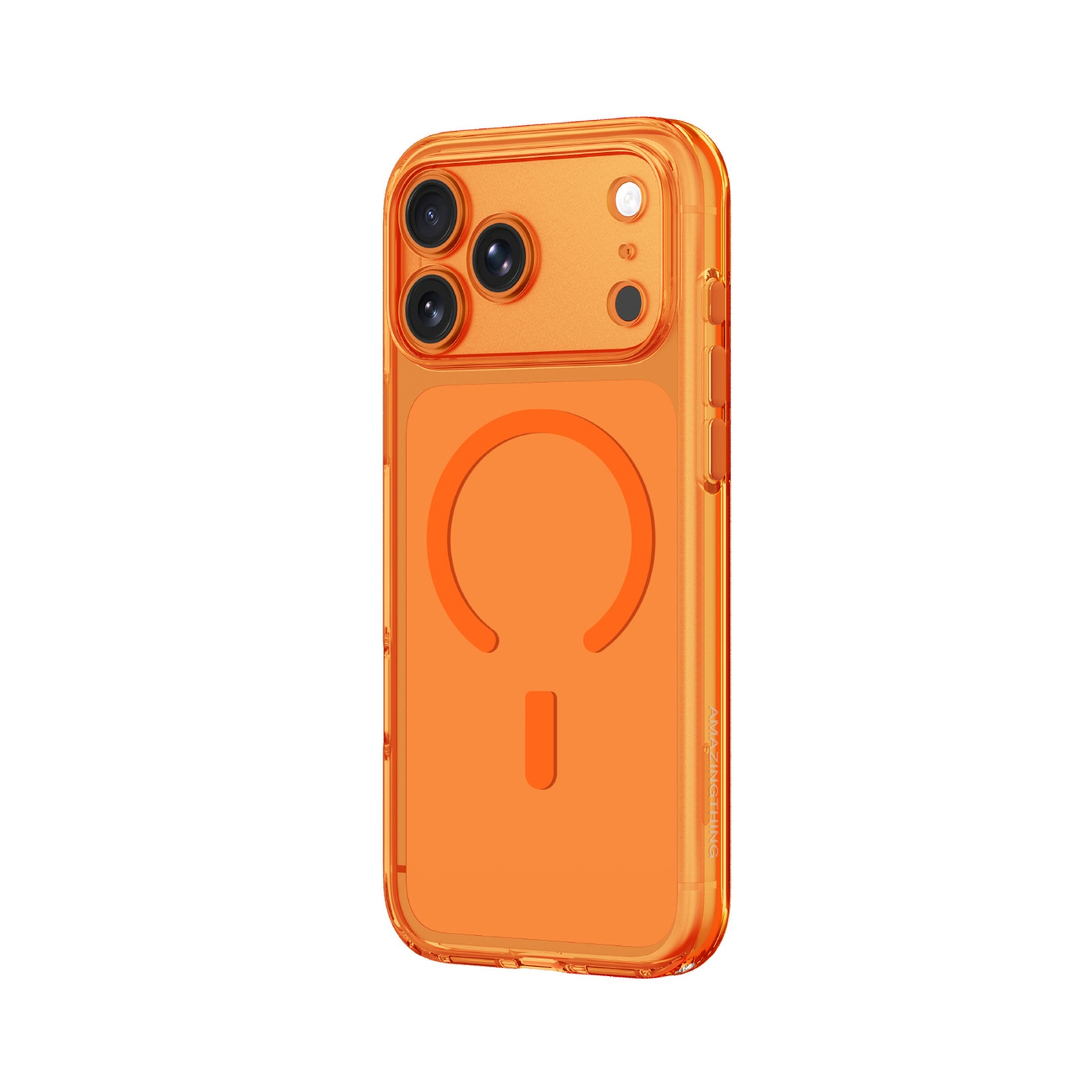 "iphone 17 Pro" Dėklas "minimal Mag Lens Case" - Oranžinis