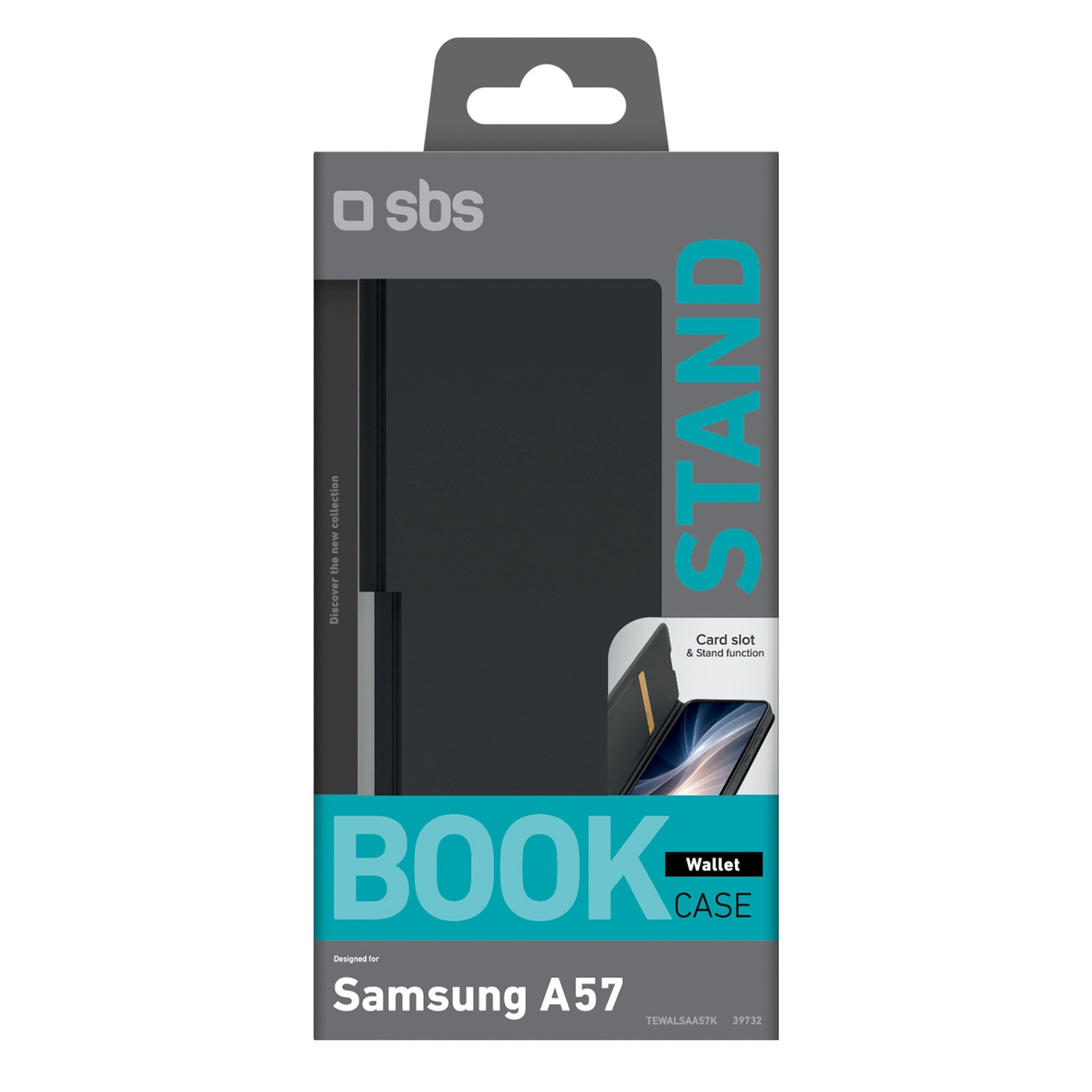 Dėklas Su Atvartu Ir Kortelių Lizdu, Skirtas "samsung Galaxy A57 Wallet Smooth" - Juodas