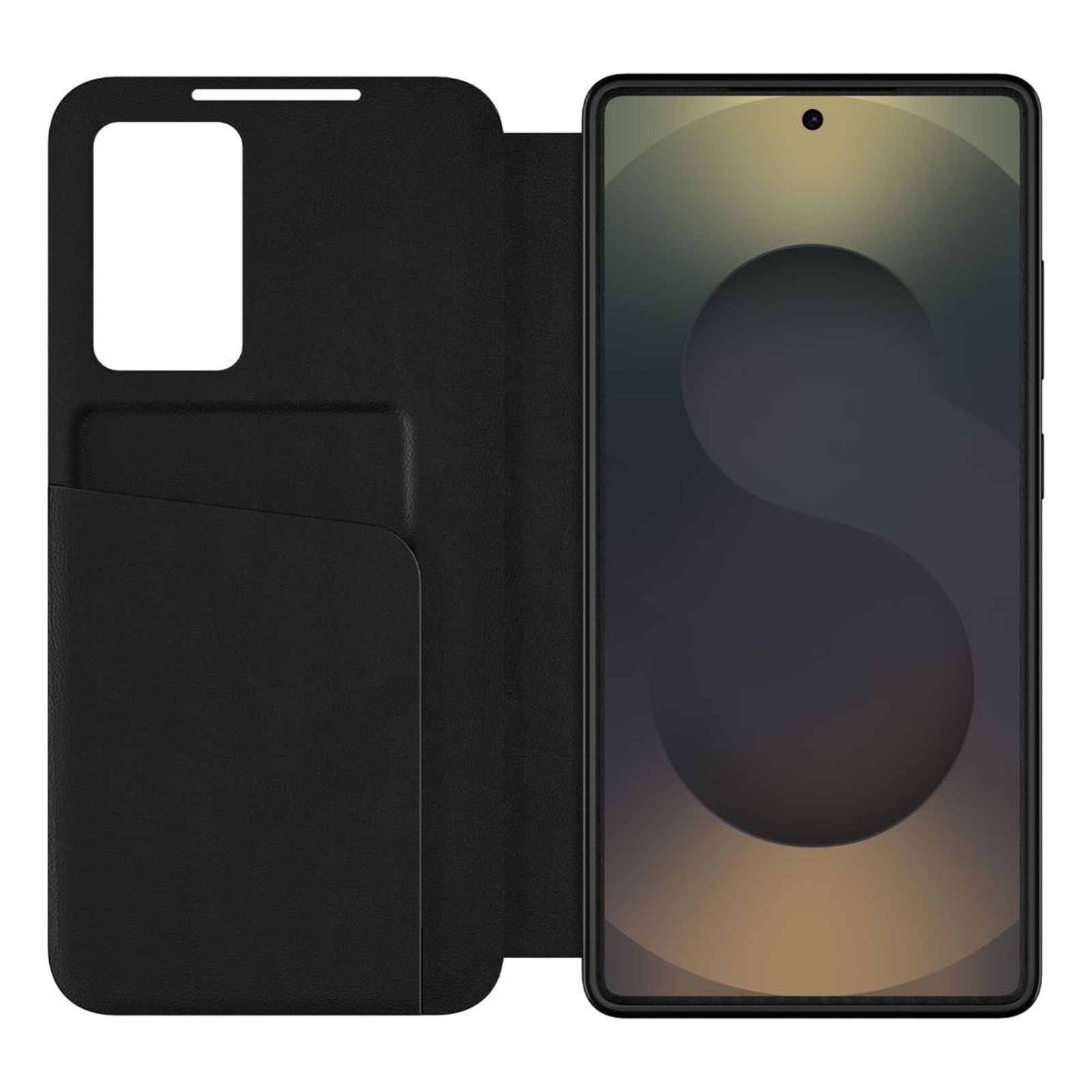 "samsung Galaxy S26" Dėklas Su "smart Wallet" Užrašų Kišenė - Juodas