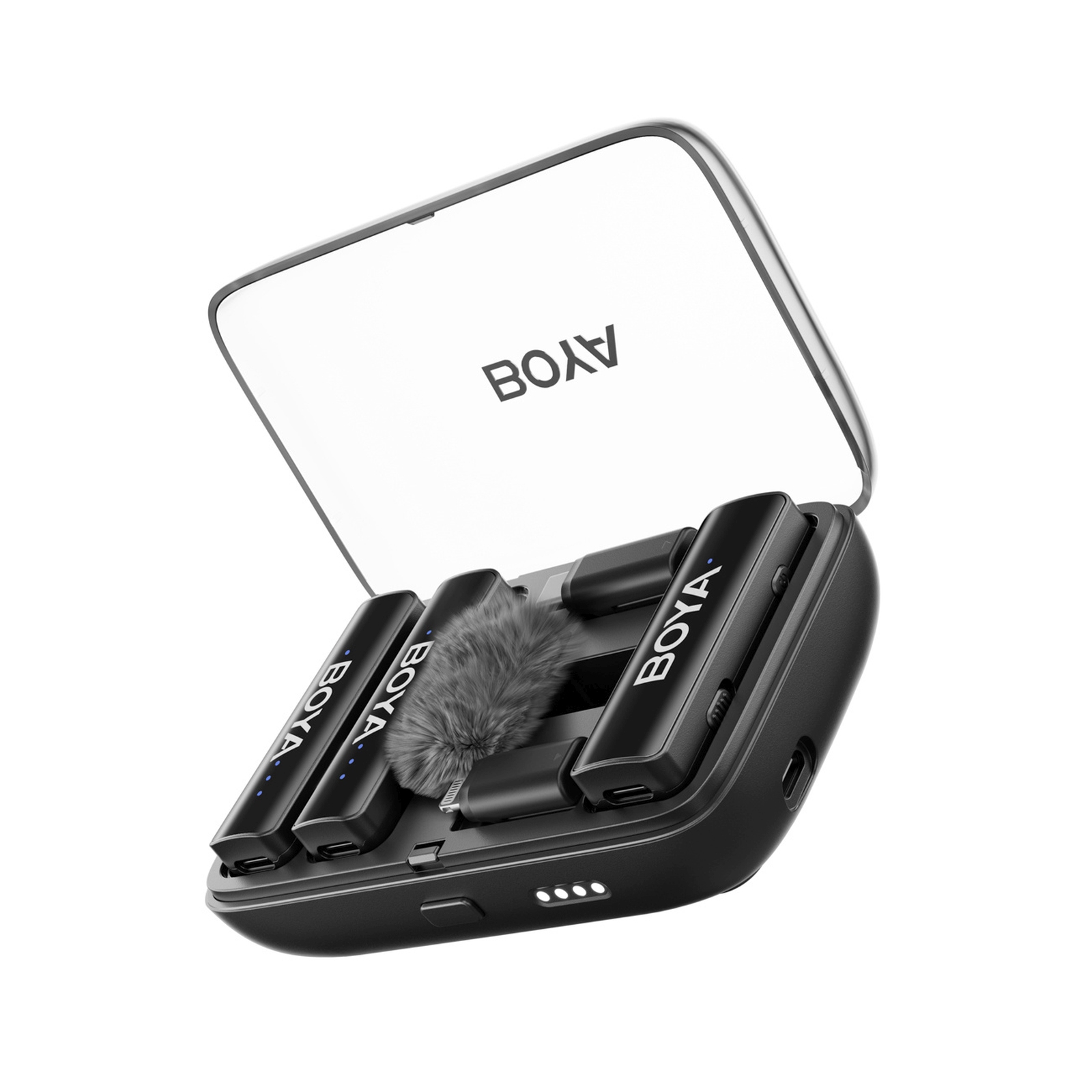 Belaidžio Mikrofono Rinkinys Su Dėklu 1000 Mah 2,4ghz Usb-c