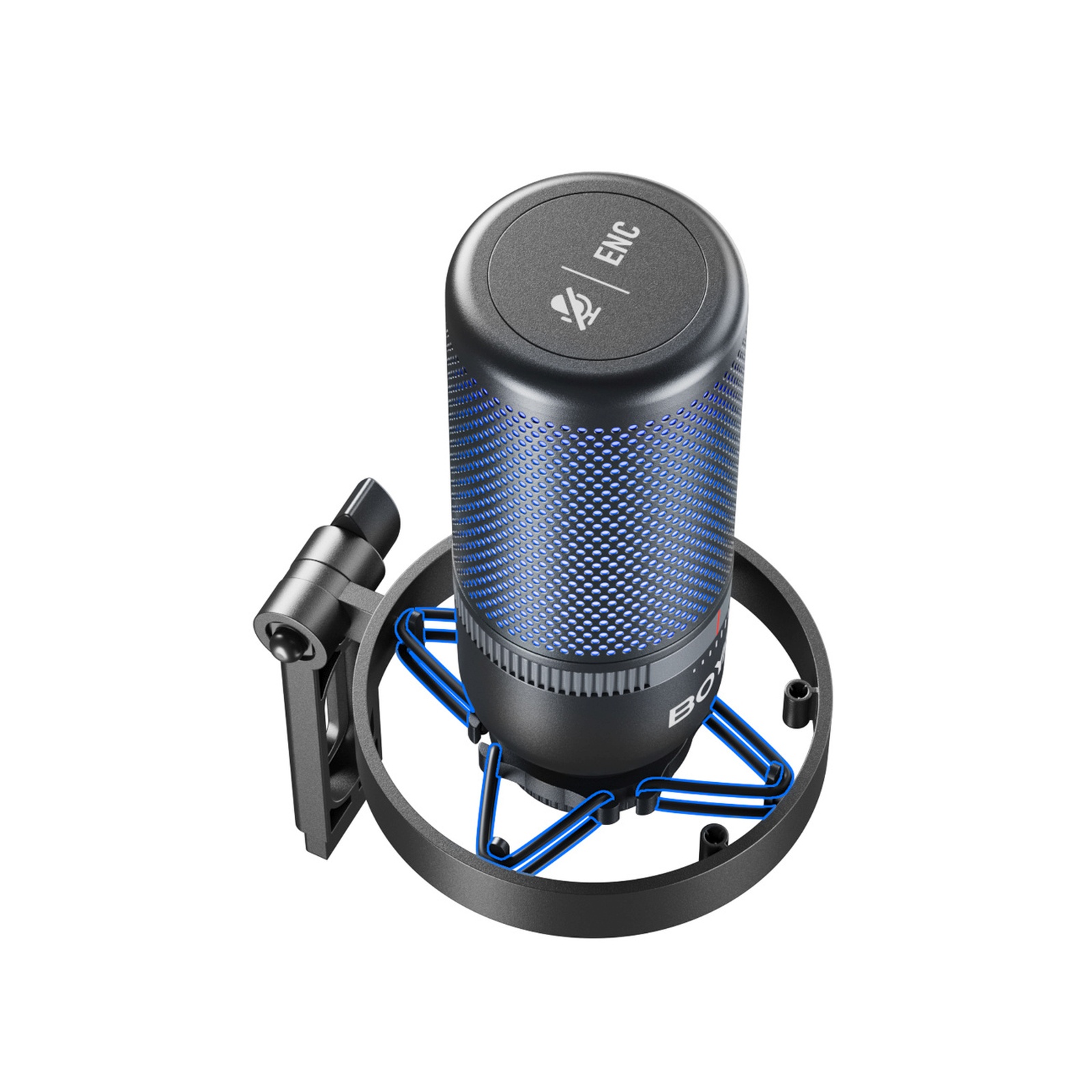 Laidinis Mikrofonas Su Staliniu Stovu K3 108db Rgb Usb-c - Juodas