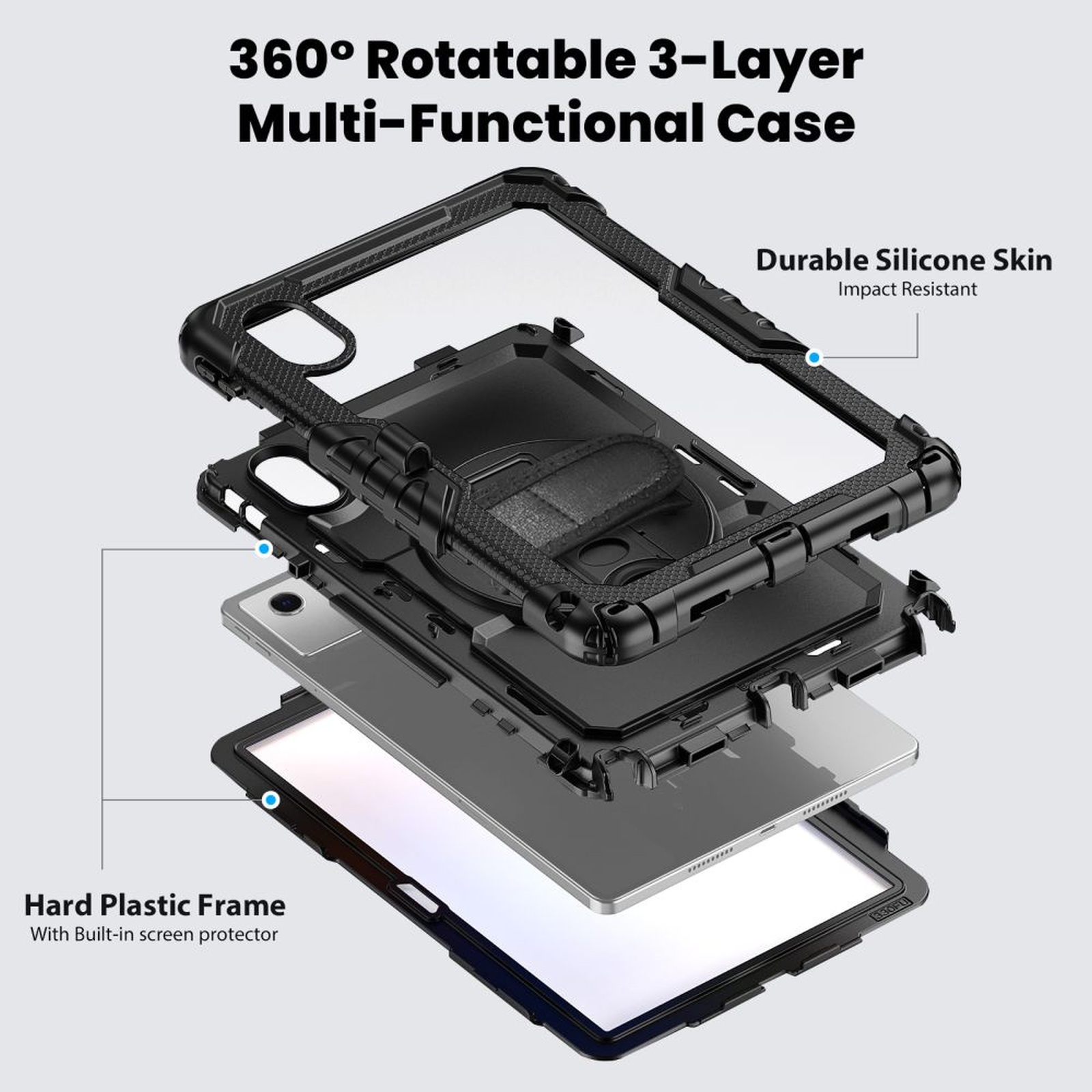 Lenovo Idea Tab 11.0 Tb-336 Solid Dėklas - Juodas