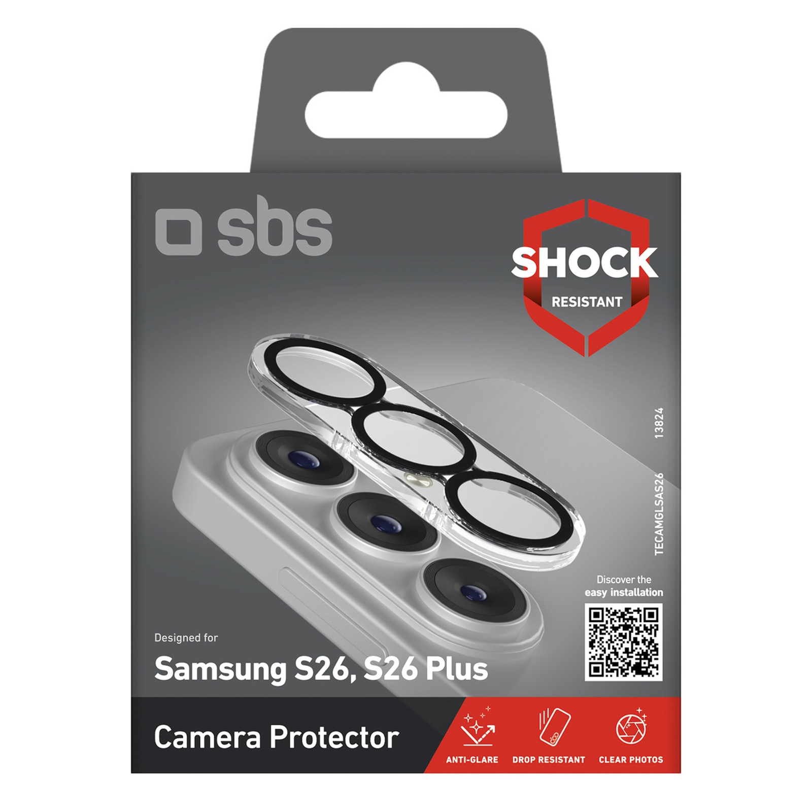 Apsauginis Stiklas Galinei Kamerai, Skirtas "samsung Galaxy S26/s26 Plus", Su Juodu Rėmeliu