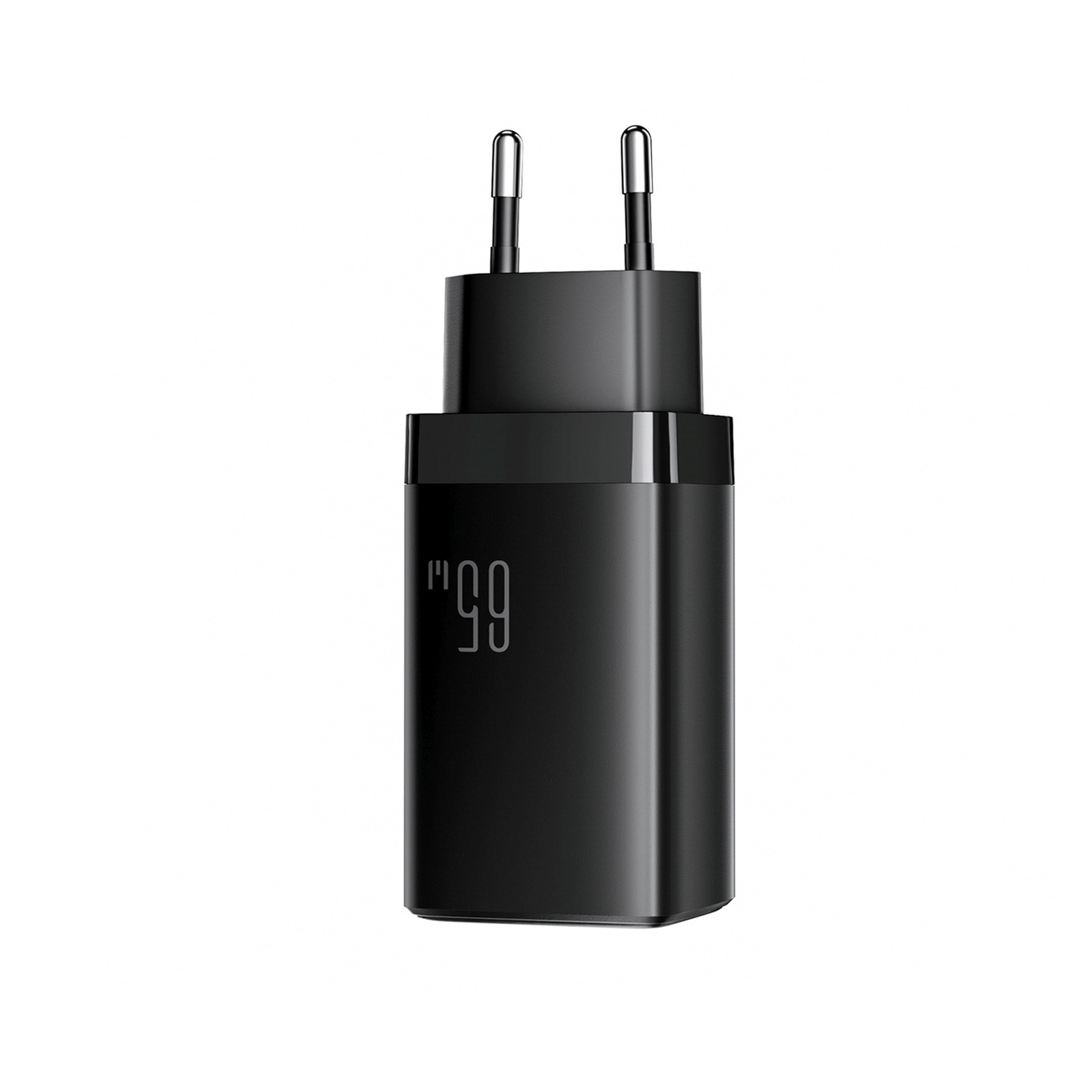 Usb-a Usb-c Gan 65 W Tinklo įkroviklis Su Usb-c 100 W 1,2 M Ilgio Kabeliu - Juodas