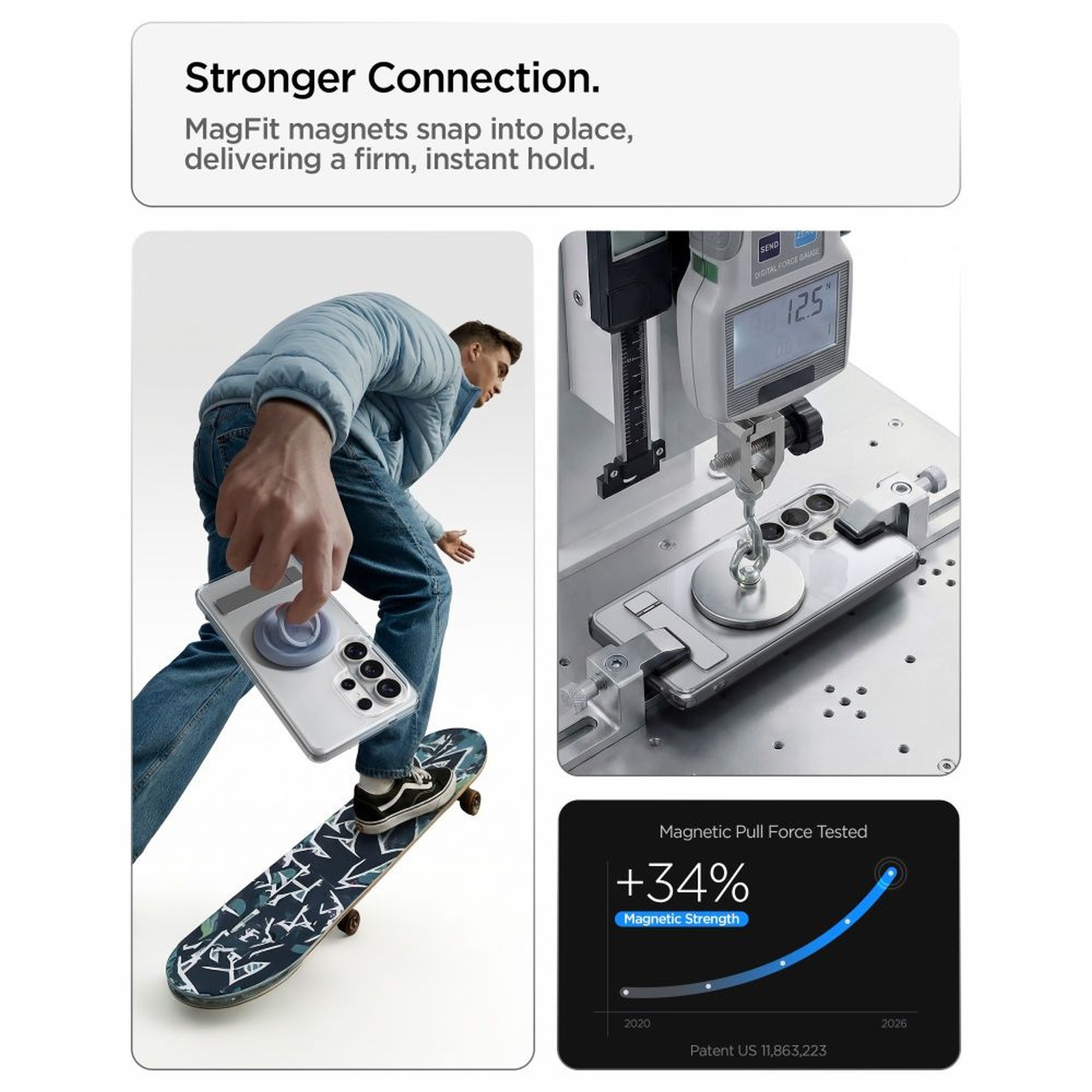 "samsung Galaxy S26 Ultra Hybrid S Magsafe" Dėklas - Skaidrus, Baltas