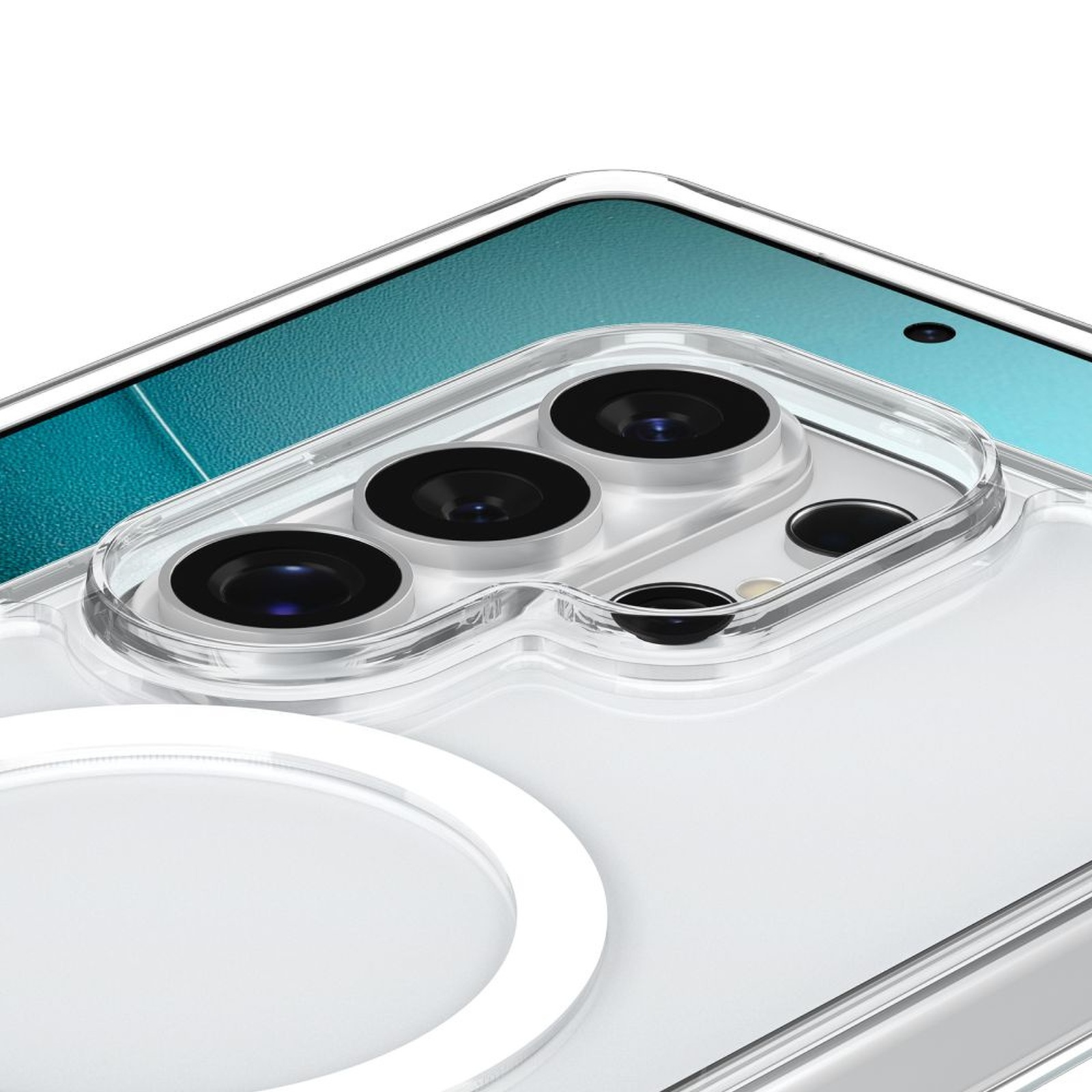 "samsung Galaxy S26 Ultra Hybrid S Magsafe" Dėklas - Skaidrus, Baltas