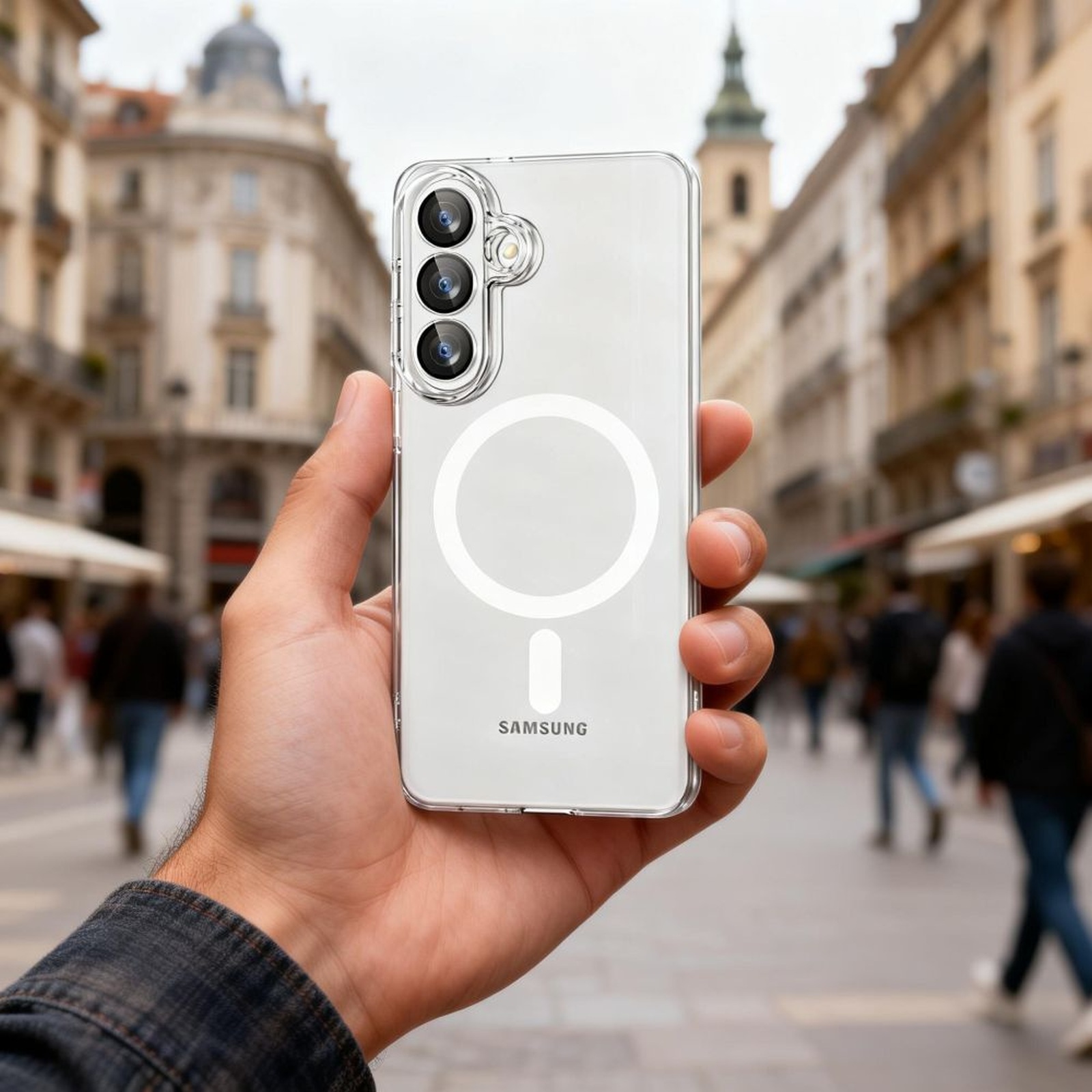 "samsung Galaxy S26+ Flexair Magsafe" Dangtelio įvorė - Skaidri