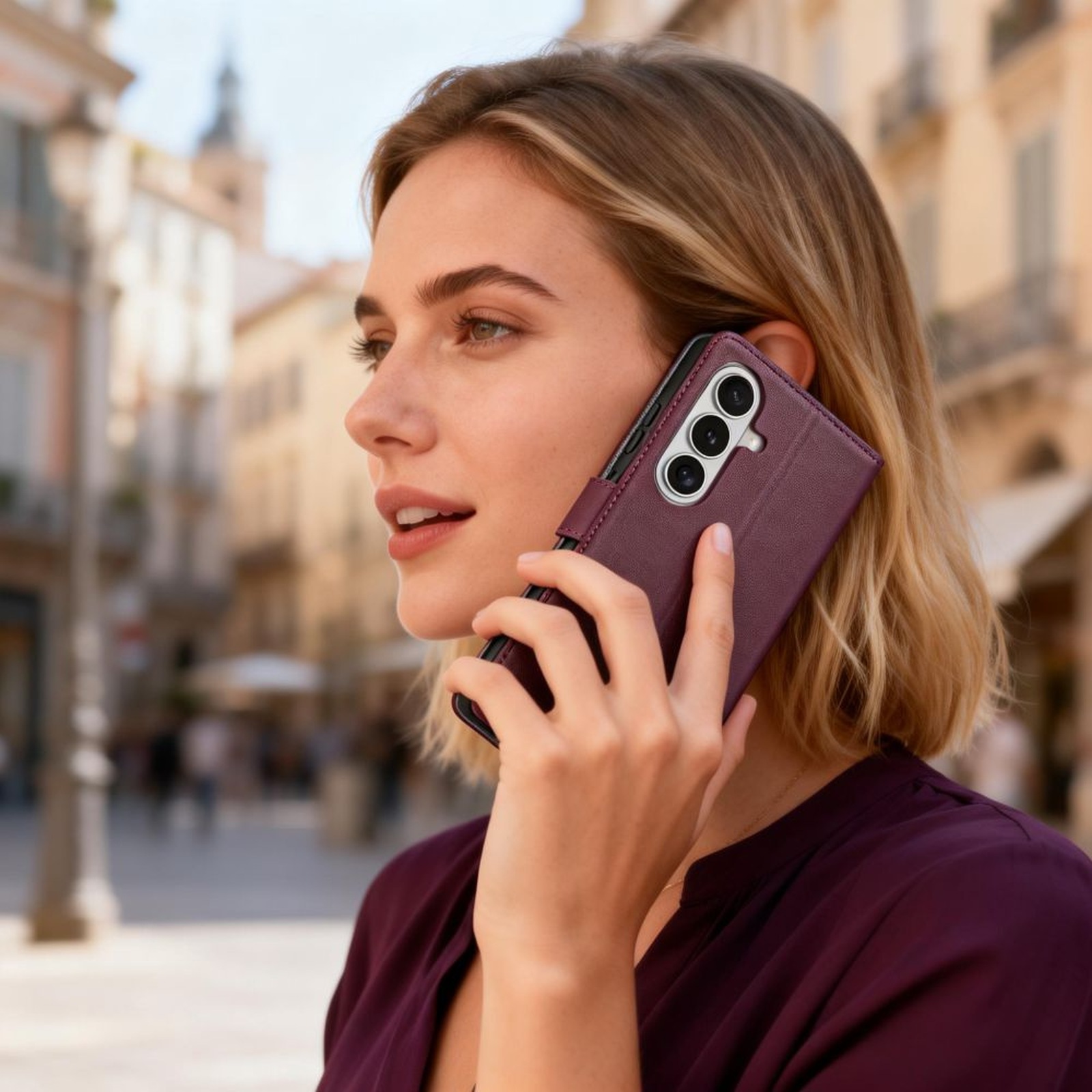 Dėklas "samsung Galaxy S26" Piniginei - Bordo Spalvos
