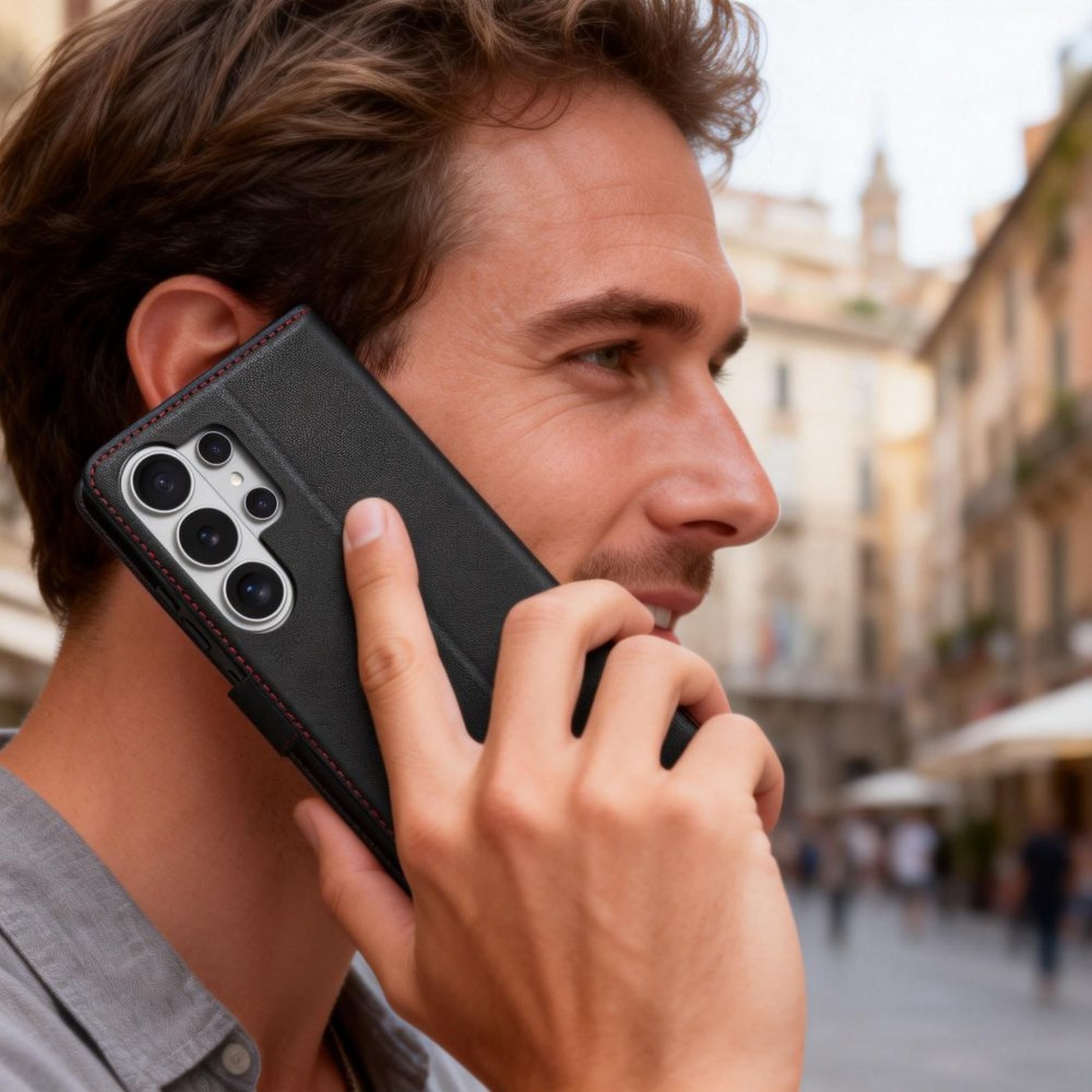 "samsung Galaxy S26 Ultra Wallet" Dėklas - Juodai Raudonas