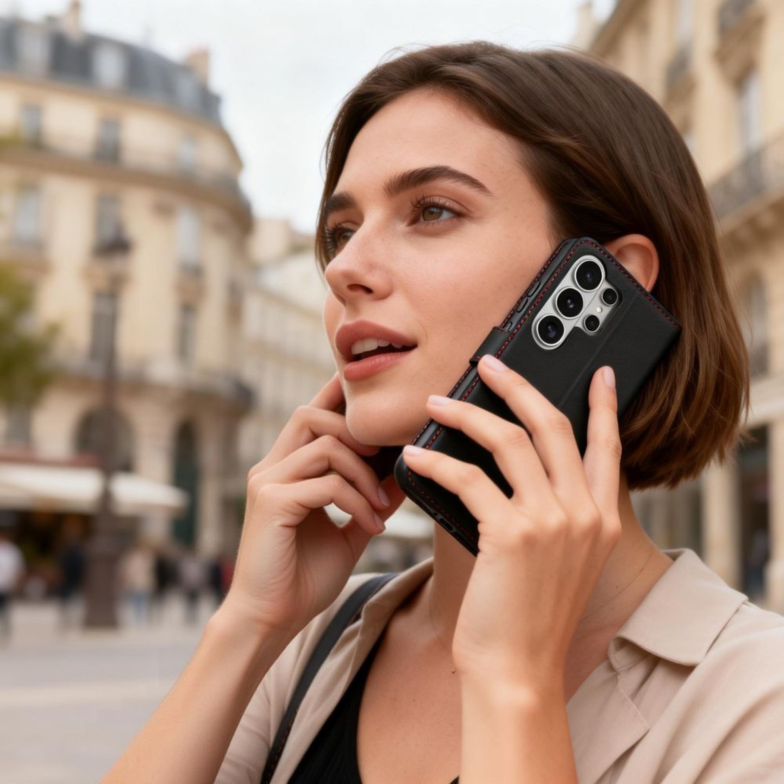 "samsung Galaxy S26 Ultra Wallet" Dėklas - Juodai Raudonas