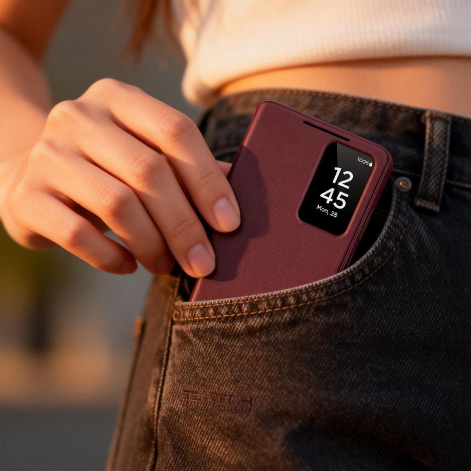 "samsung Galaxy S26 Smart Wallet" Dėklas - Bordo Spalvos