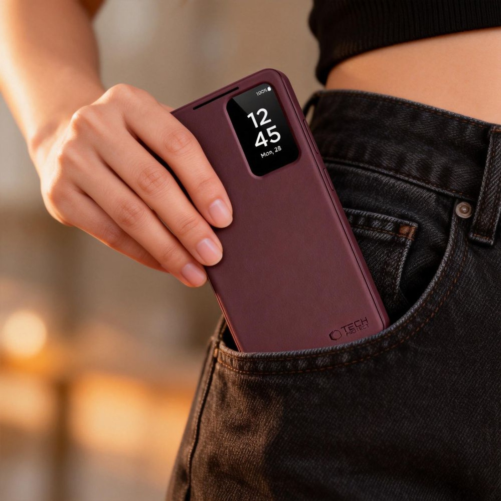 "samsung Galaxy S26 Smart Wallet" Dėklas - Bordo Spalvos