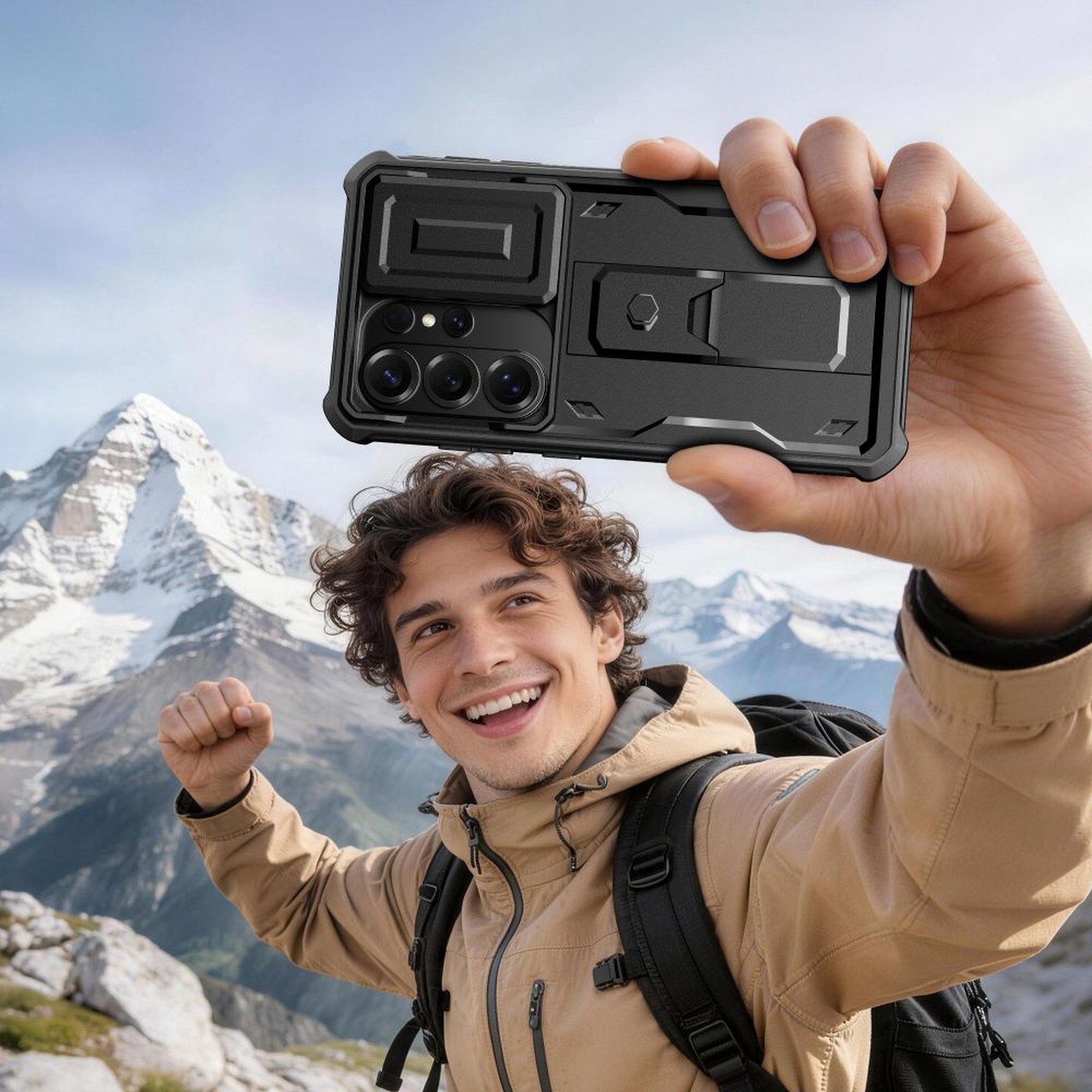 Dėklas "samsung Galaxy S26 Ultra Kevlar Cam+" - Juodas