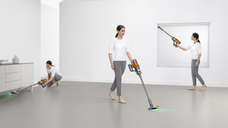 Dyson V12 Detect Slim Absolute (2023) Belaidis dulkių siurblys, Nickel/Yellow