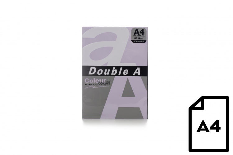Spalvotas popierius Double A, 80g, A4, 100 lapų, Rainbow 3, 5 spalvų