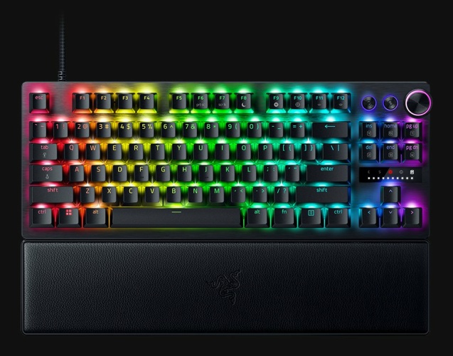 Razer Huntsman V3 Pro Tenkeyless Laidinė žaidimų klaviatūra RGB, US, Juoda