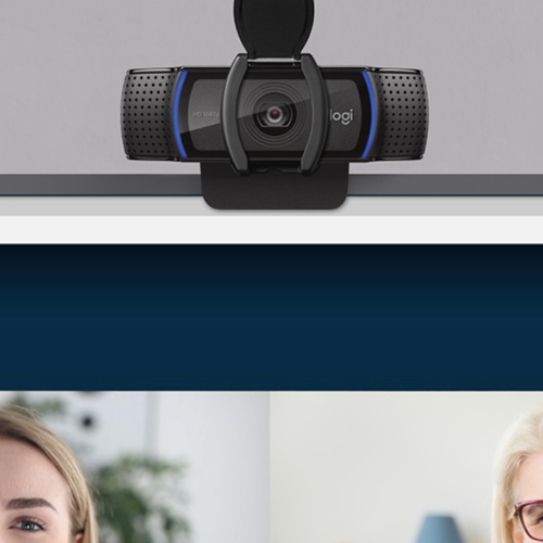 Logitech C920s PRO HD Internetinė kamera FHD 1920x1080, USB-A, Juoda