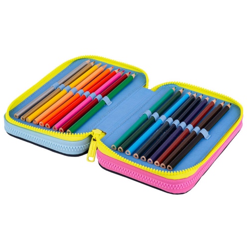 Forminis trijų skyrių penalas su priedais CoolPack Jumper 3 IN THE GARDEN