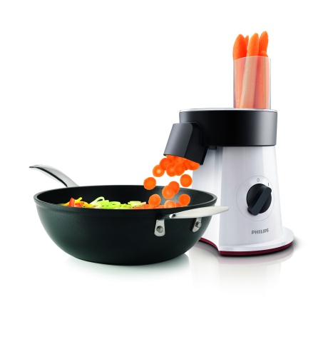Philips Viva Collection SaladMaker HR1388/80 Daržovių pjaustyklė, 200 W, Balta/Juoda