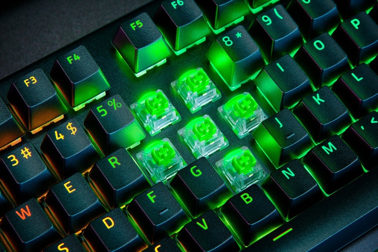 Razer BlackWidow V4 Pro Žaidimų klaviatūra laidinė, USB QWERTY, US, Green Switch, Juoda