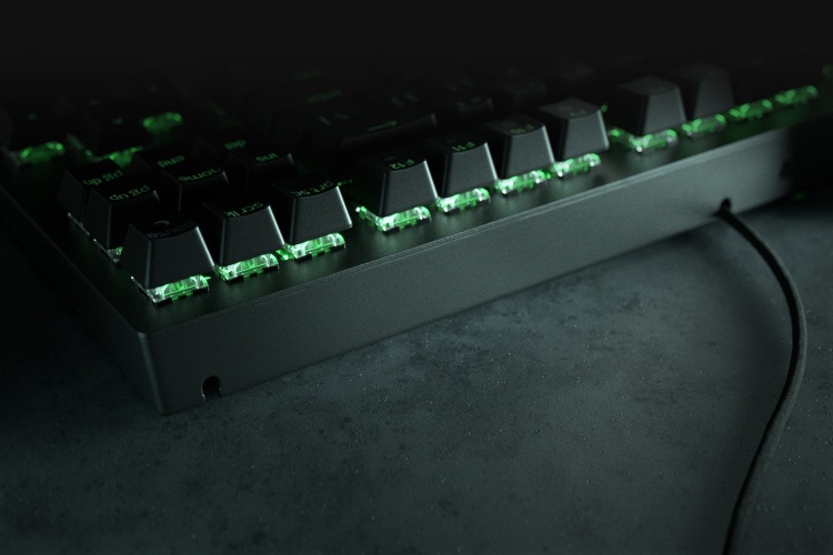 Razer Blackwidow V3 Tenkeyless Laidinė žaidimų klaviatūra, RGB LED, USB, US, Green Switch, Juoda