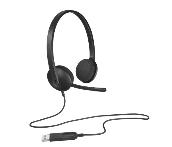 Logitech H340 USB Laidinės ausinės USB-A, Juoda