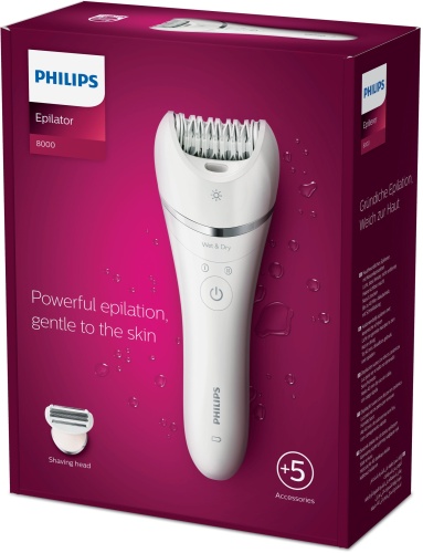 Philips 8000 Series BRE710/00 Epiliatorius, Balta