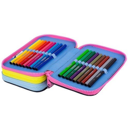 Forminis trijų skyrių penalas su priedais CoolPack Jumper 3 IN THE GARDEN