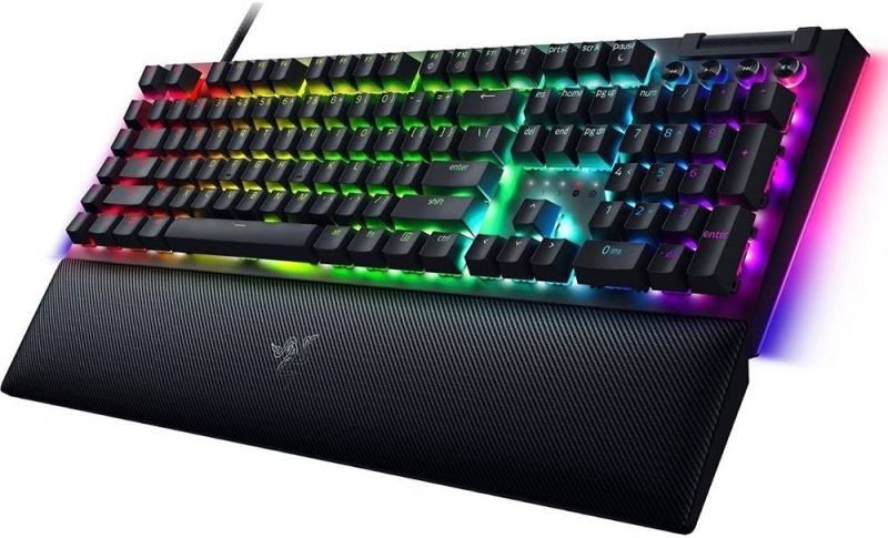 Razer BlackWidow V4 Laidinė žaidimų klaviatūra USB, Green Switch Tactile and Clicky, US, Juoda