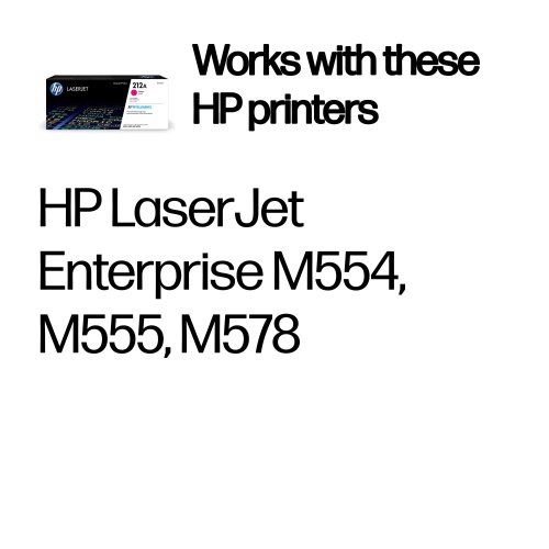 HP 212A (W2123A) Lazerinė kasetė, Purpurinė