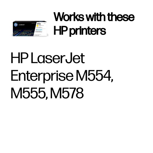 HP 212A (W2122A) Lazerinė kasetė, Geltona