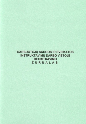 Darbuotojų saugos ir sveikatos instruktavimų darbo vietoje registravimo žurnalas, A4 (24) 0720-024
