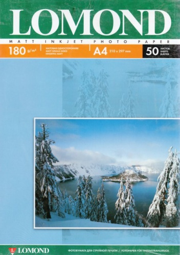 Fotopopierius Lomond Photo Inkjet Paper Matinis 180 g/m2 A4, 50 lapų