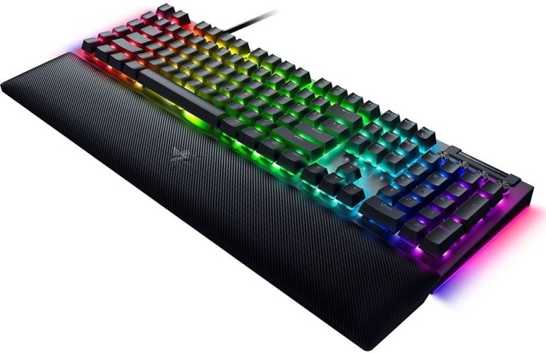 Razer BlackWidow V4 Laidinė žaidimų klaviatūra USB, Green Switch Tactile and Clicky, US, Juoda