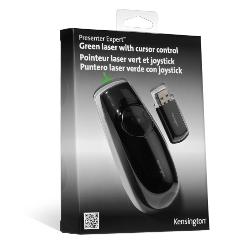 Kensington Presenter Expert K72426EU Nuotolinio valdymo pultas su žaliu lazeriu