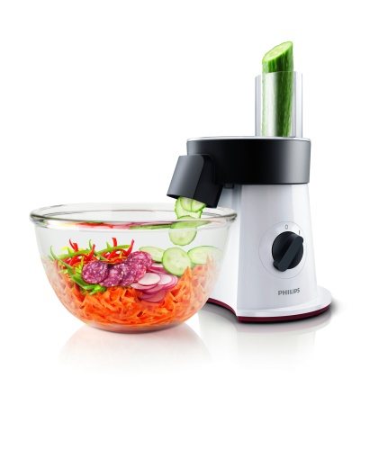 Philips Viva Collection SaladMaker HR1388/80 Daržovių pjaustyklė, 200 W, Balta/Juoda