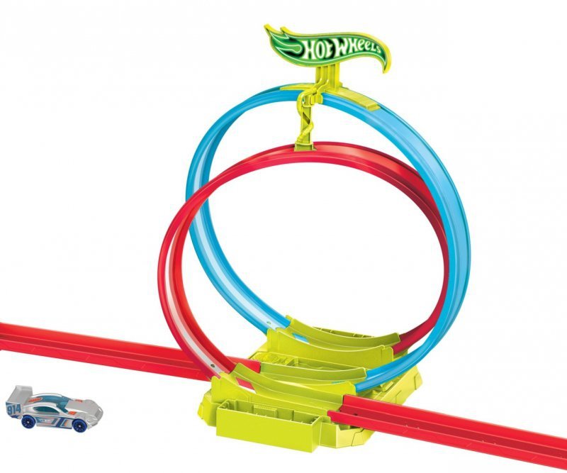 "hot Wheels" Hpc05 "neon Speeders" Bėgių Kelio Rinkinys - Neoninė šviečianti Kilpa