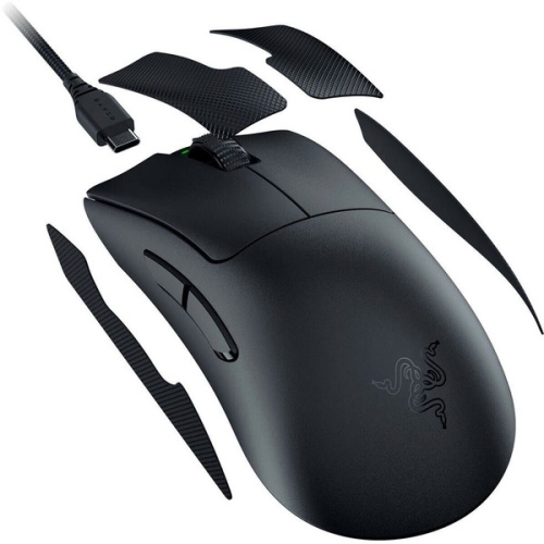 Razer DeathAdder V3 Pro Belaidė žaidimų pelė, RF Wireless + USB-C, 30000 DPI, Juoda
