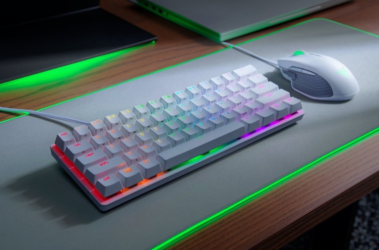 Razer Huntsman Mini Laidinė žaidimų klaviatūra, US, Balta, Linear Optical Switch