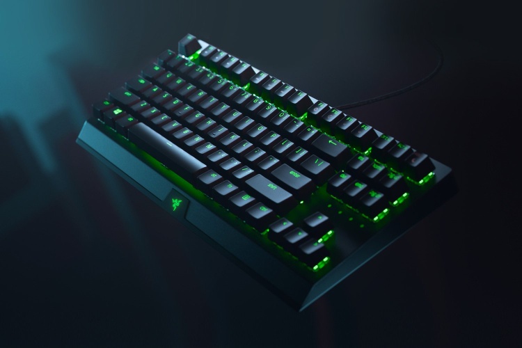 Razer Blackwidow V3 Tenkeyless Laidinė žaidimų klaviatūra, RGB LED, USB, US, Green Switch, Juoda