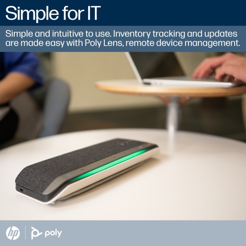Poly Sync 40 MS Teams Belaidis Konferencinis garsiakalbis, Bluetooth, USB-A/USB-C, Silver