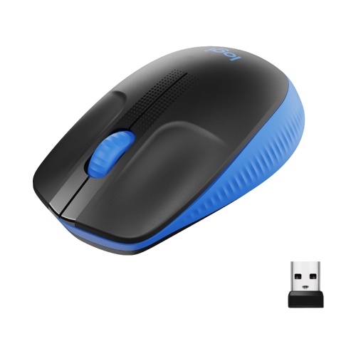 Logitech M190 Full-Size Belaidė pelė, RF Wireless, 1000 DPI, Mėlyna