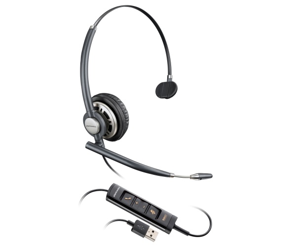 Poly EncorePro 715 Mono Laidinės ausinės TAA, USB-A, Juoda